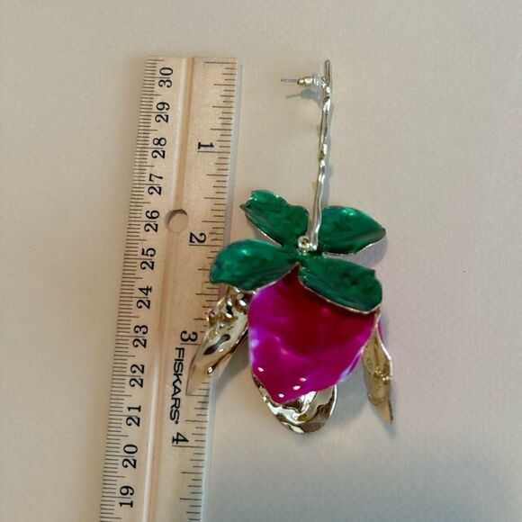 Flower drop earrings #1296 - Picture 4 of 4